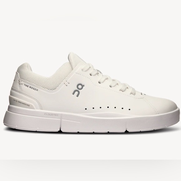 On Cloud The Roger Advantage White Leather Running Athletic Casual Shoes Size 7 - Picture 15 of 15